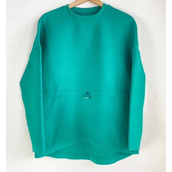 Sweaty Betty Emerald Green Scuba Fabric Drawstring Waist Sweatshirt XS - Picture 6 of 11